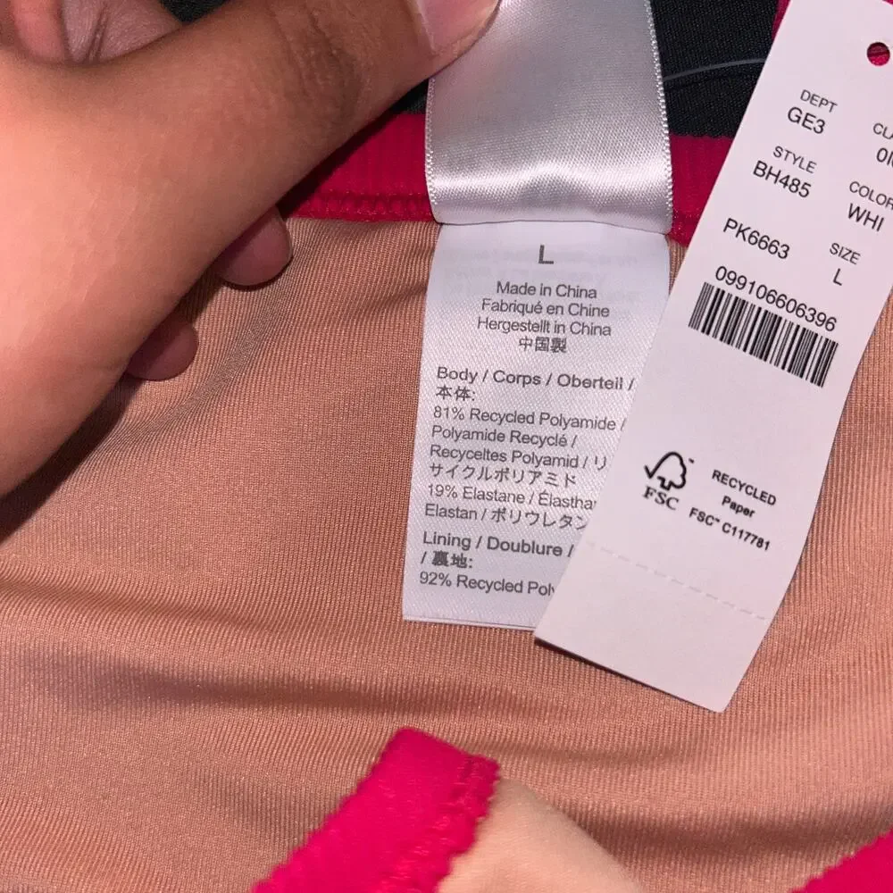 NWT J. Crew Fuchsia Pink Ribbed Hipster Bikini Swim Bathing Suit Bottom Large